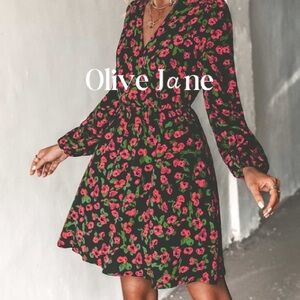 Cupshe Rosemary Floral Mock Wrap Mini Dress